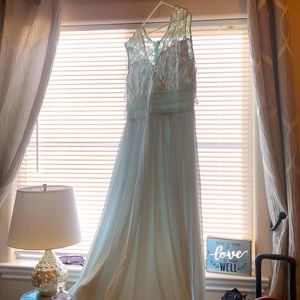 Light Teal Chiffon Dress